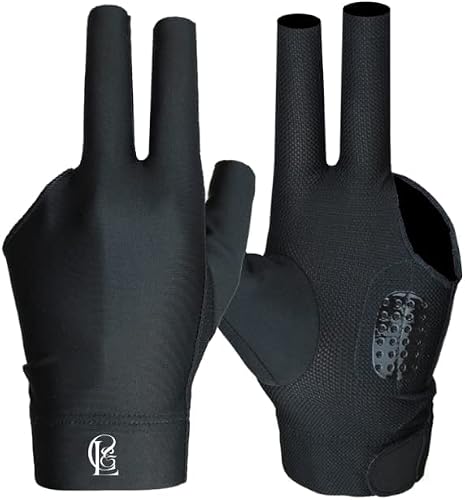 C & L Brands Pool Glove Billiards Left Hand for Men & Women (Black, Large/X Large)