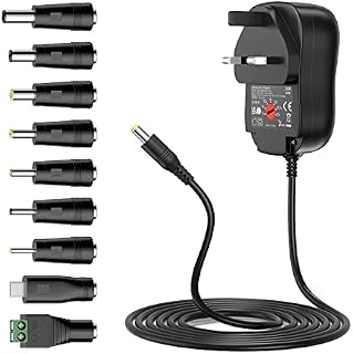 Zolt 45W Universal AC Adapter 5V 6V 7.5V 9V 12V 13.5V 15V 1A 2A 3A DC Power Supply with 5V 2.4A USB Port and 9 DC Plugs for Household Electronics, 3000mA Max.
