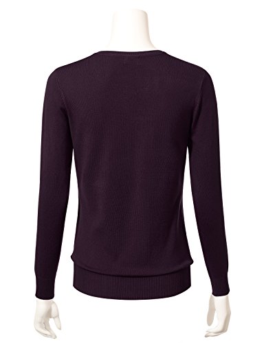 Image of Allsense Women's Long-Sleeve Crewneck Cardigan | Classic Button Down Sweater, Soft Fine Knit, Lightweight