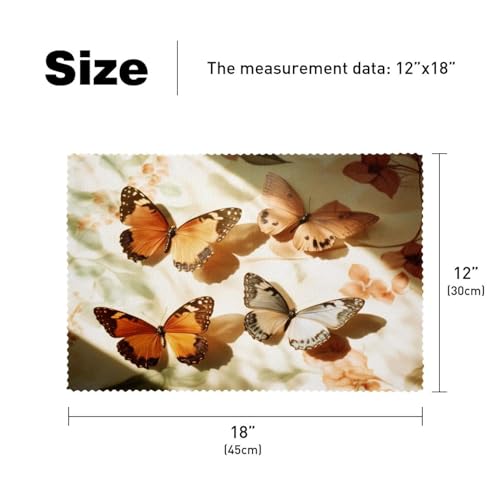 Sets de table design papillon au soleil avec finitions de qualité supérieure x6 - 6