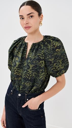 Ulla Johnson Women's Talie Silk Short Sleeve Blouse2