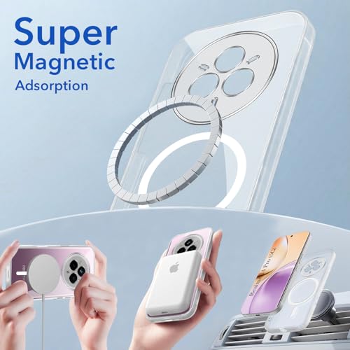 Image of Jkobi Lifetime Anti-Yellow MagSafe Compatible Clear Back Cover Case for Realme 14 Pro (Sleek Hard Crystal | Shockproof and Camera Protection)