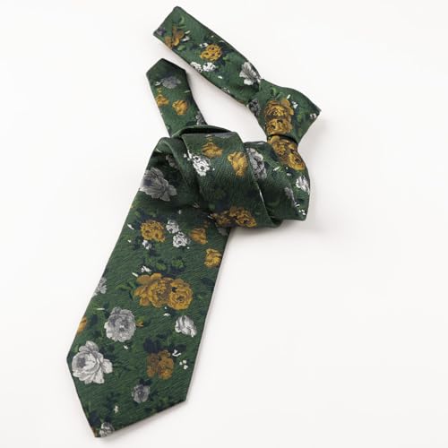 Image of Alizeal Mens 3.15'' Colorful Flower Pattern and handkerchief Necktie Set
