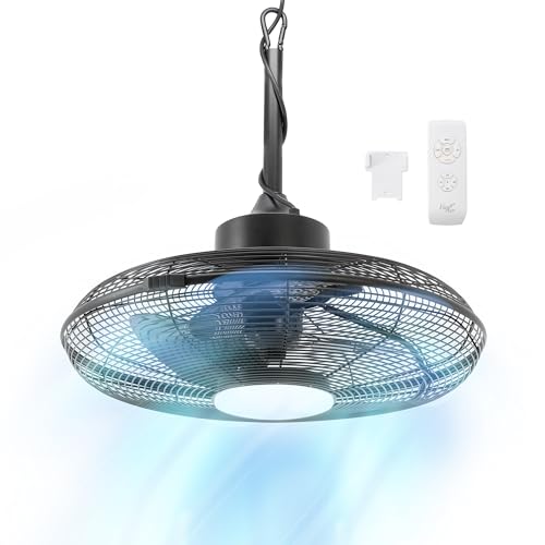 Vie Air 20-Inch 3-Speed Outdoor Gazebo Fan – Durable Matte Black Design for Cooling and Air Circulation