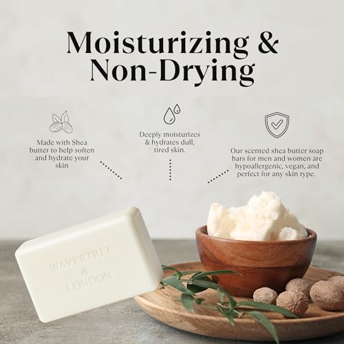 Image of Wavertree & London Born To Drive Scented Natural Soap Bars (2 Bars), 7oz Moisturizing French Triple Milled Soap Bars enriched with shea butter - Pure Plant Oil Bath & Body Bars for All Skin Types