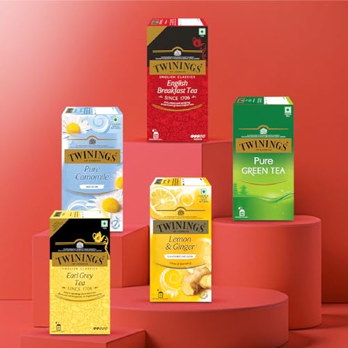 Image of Twinings English Breakfast Tea, 25 Tea Bags | Pack of 1 | English Classic Range | Premium Black Tea | Medium Strength | Rich & Smooth Flavour | Enjoy a Hot Cup of Tea