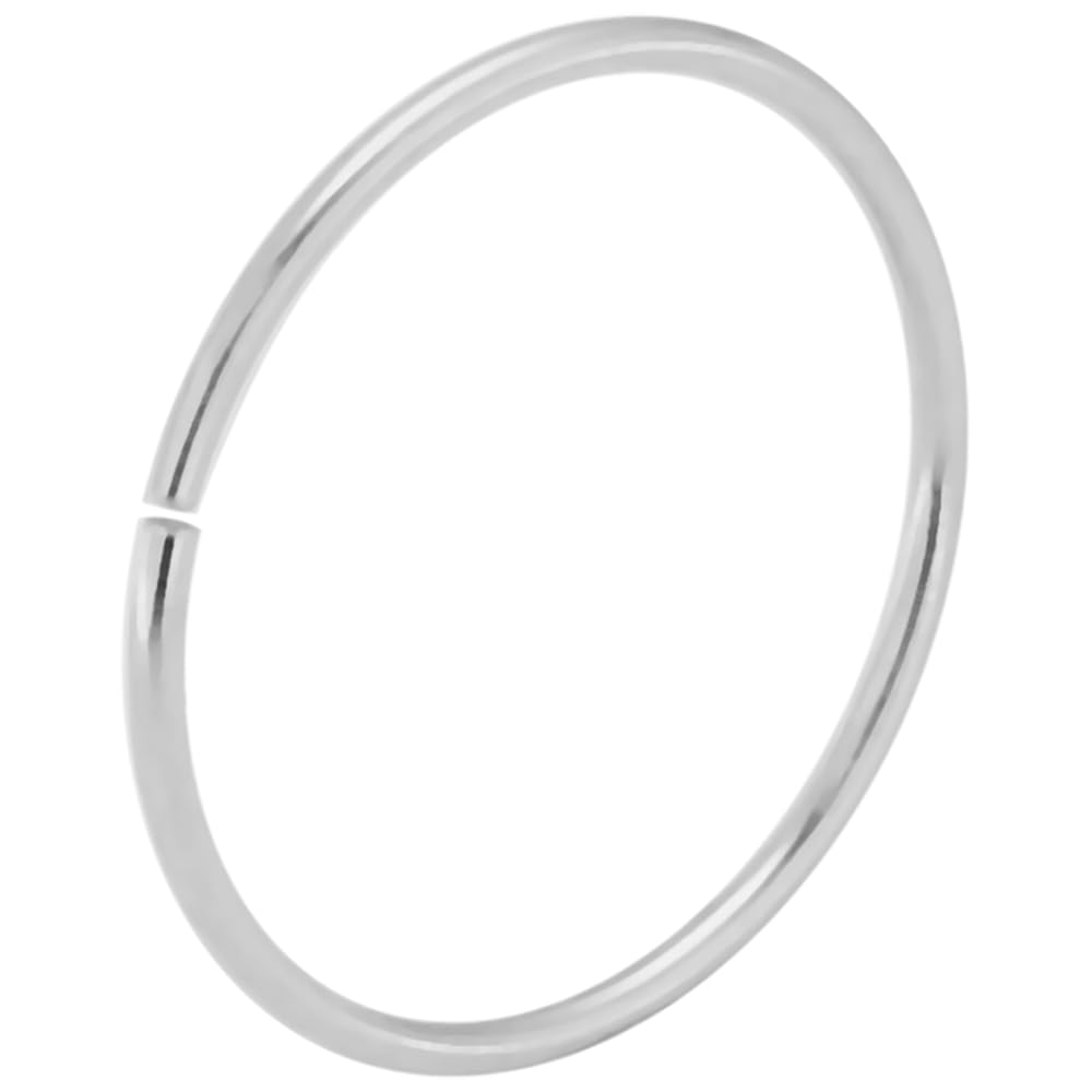 Monster Piercing Aro de nariz continuo de oro de 14 quilates, calibre 22, sin costuras, Metal, oro blanco, No es una piedra preciosa