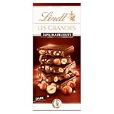 Lindt Les Grandes Dark Chocolate Hazelnut Bar, 150g (Pack of 13)