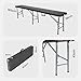 Arebos 2X Bierbank Faltbank Klappbar I Tragegriff | 183 x 28 x 43 cm Klappbank Camping Garten Party Bank Campingbank Bierzeltbank, Gartenbank, Sitzbank 2er Set | Schwarz
