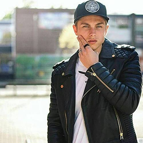 Image of SKADO Genuine Leather Jacket Men Real Leather Jacket Biker Soft Lambskin SlimFit
