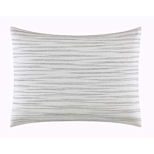 Vera Wang Layered Geometric Throw Pillow, White
