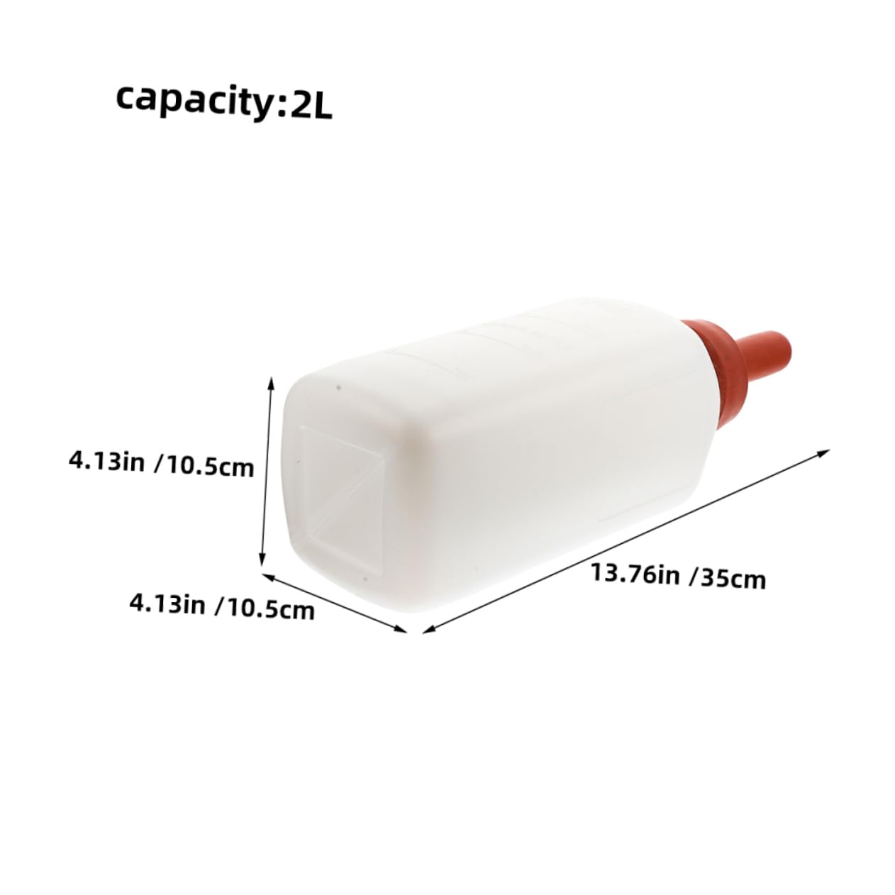 Yardwe 2piezas Biberón Veterinario Vertical Biberón Para Terneros Tetina De Goma Alimentador De Leche Para Animales Pequeños Cabras y Corderos Unidades