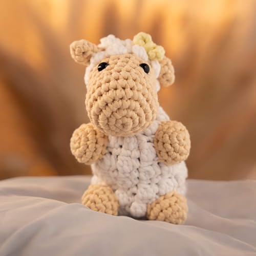 Amigurumi Crochet Kit for Beginners Adults and Kids, Learn to Crochet Kits for Adults Beginner with Easy Yarn, Stuffed Crochet Animal Kit with Step-by-Step Video Tutorials - Sherri the Sheep - Thumbnail 5