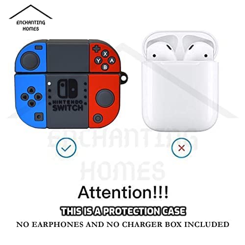 Image of for Airpods Pro 2019 Pouch Case Cover Headphones Soft Silicone Cartoon Character Cover with Keychain, 360-degree Protection (Nintendo)