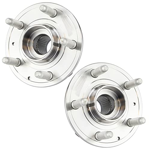 Image of TRQ Left and Right Wheel Bearing and Hub Assembly Set 2 Piece Compatible with 10-15 Chevrolet Camaro LT LS Manual Transmission 16-19 Camaro 19-20 Buick Envision 16-20 Cadillac CT6 2019 CTS