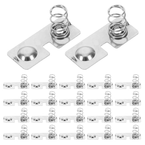 Image of Generic 100pcs Stainless Steel AA Battery Spring Contacts, Positive to Negative Battery Holder Replacement Parts, Terminal Plates for DIY Electronics, Toys