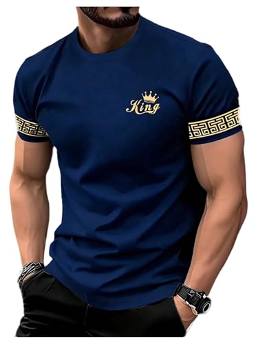 Image of RoseSeek Men's Color Block Short Sleeve Tee Shirts Casual Crewneck T Shirt Trendy Summer Tops