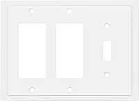 Vista 79 de Henne Bery Placa decorativa de pared con borde moderno, tapa de tomacorriente para cubrir enchufe, aleación de zinc maciza duradera