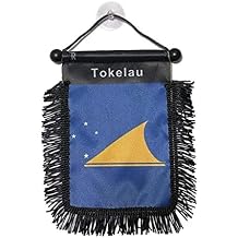 Tokelau Flag for Your Rear View Mirror | Tokelauan Hanging Mirror Flag for Your car