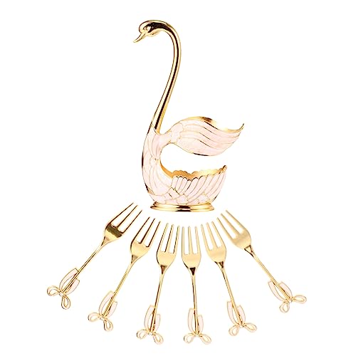 Homoyoyo Elegant Fork Set 1 Set of Fruit Cake Dessert Forks for Appetizers Snacks Kitchen Gadgets Zinc Alloy Rustproof