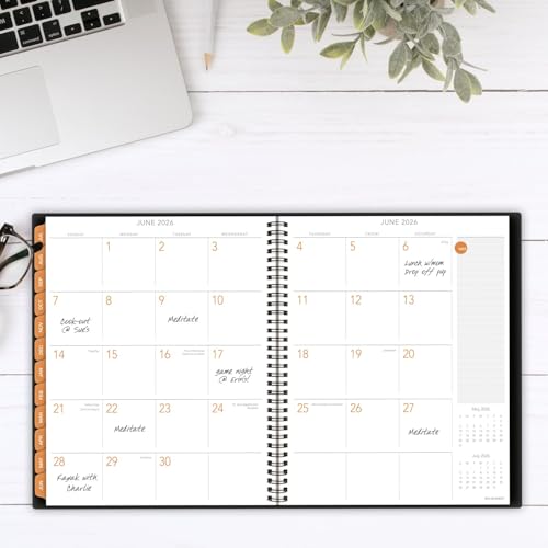 AT-A-GLANCE Planner 2025-2026 Academic, Weekly & Monthly, Hourly Appointment Book, 8-3/4" x 11", Large, Monthly Tabs, Flexible Cover, Plan.Write.Remember., Black (70595705) by AT-A-GLANCE - Image 3