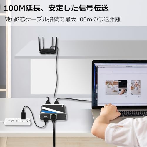 Image of NEWCARE LAN Splitter 1 in 2 Output High Speed 1000Mbps LAN Cable Branch Network Splitter LAN Port Expansion Wired LAN Hub Gigabit LAN Cable Bifurcation LAN Internet Splitter Connector for Cat 5 /5e /6 /7