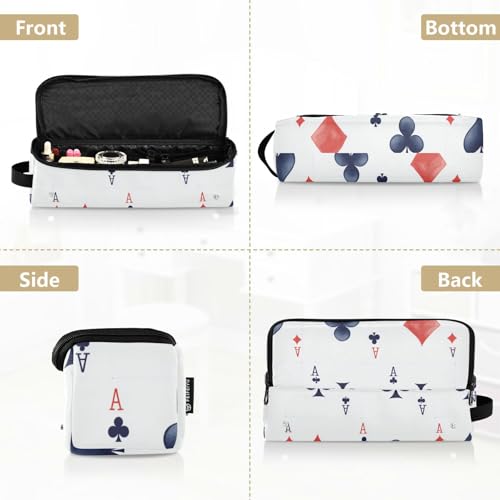 Bolso de viaje y alfombra resistente al calor para herramientas de cabello, organizador de gran capacidad para planchas, rizadores y secadores de pelo, diseño divertido, blanco frío miniatura 5