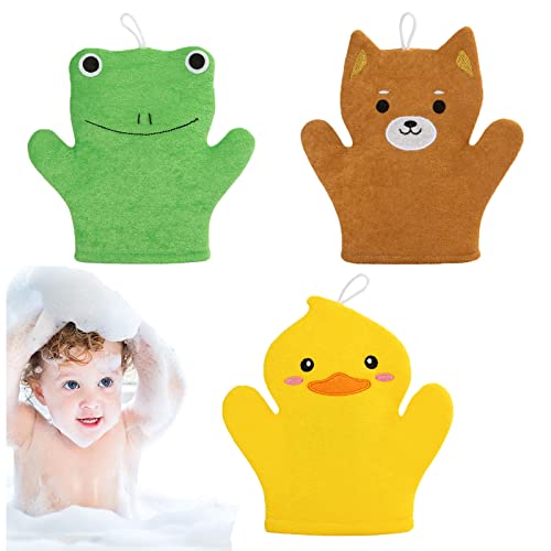 Higiene, Home Esponjas y Guantes de Baño para Bebés,Guantes de Baño para Niños,Lindas Esponjas de Baño para Bebés, con Patrón de Dibujos Animados Lindo,Manoplas de...
