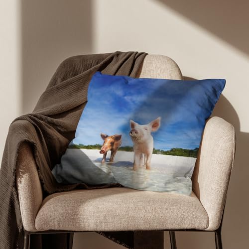 Linge housses de coussin 50x50cm multicolore taie oreiller lin coton CEVAN