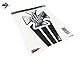BIKE-label Tankpad 3D Iron Cross Chrom-Optik Tank-Schutz für Motorrad-Tank 502260VA