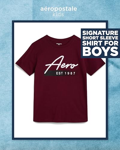 AEROPOSTALE Boys Tshirts - Classic Pullover Casual Crew Neck Short Sleeve Short Sleeve Boys Graphic Tees Kids (Sizes: 8-16)2