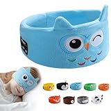 RBFSAH Kids Wireless Headphones, Over Ear Headphones for Children & Toddlers, with Thin Speakers & Super Soft Fleece Headband (Owl)