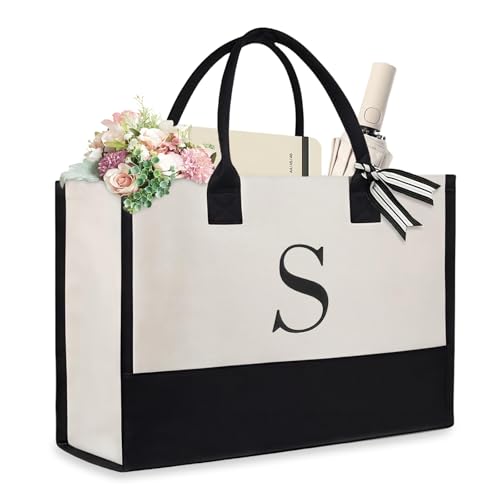 Aucuu Tote Bag, Sac en Toile, Sacs à Provisions RÉutilisables, Sac Tote Bag en Toile avec Fermeture Éclair, Pour Shopping, Pique-nique, Voyage, Plage