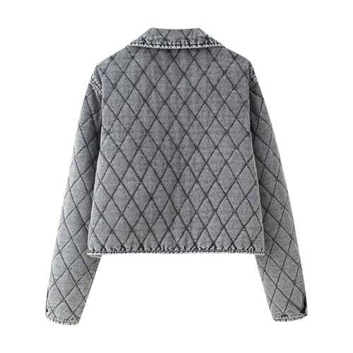 Tooe Ruffle Collar Quilted Crop Jacket Women Y2K Cutecore Jean Coat Coquette Bow Tie Short Denim Puffer Cottagecore Clothes2