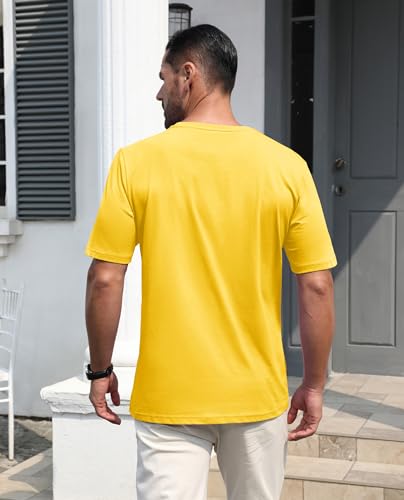 EKLENTSON Men's Cotton Crewneck T-Shirts Short Sleeve Plain Tee Moisture Wicking Casual Tshirts Solid Color3