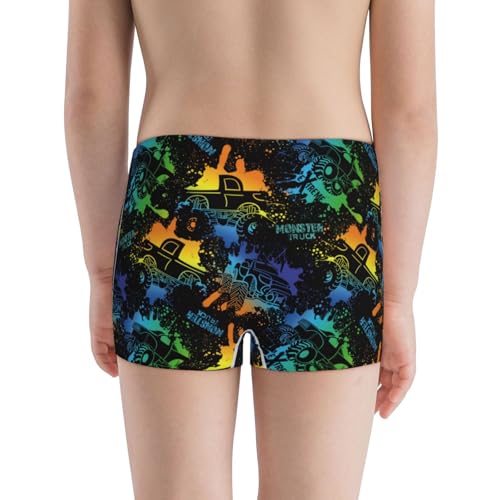 Boys' Cotton Boxer Brief Soft Underwear-Retro Truck3