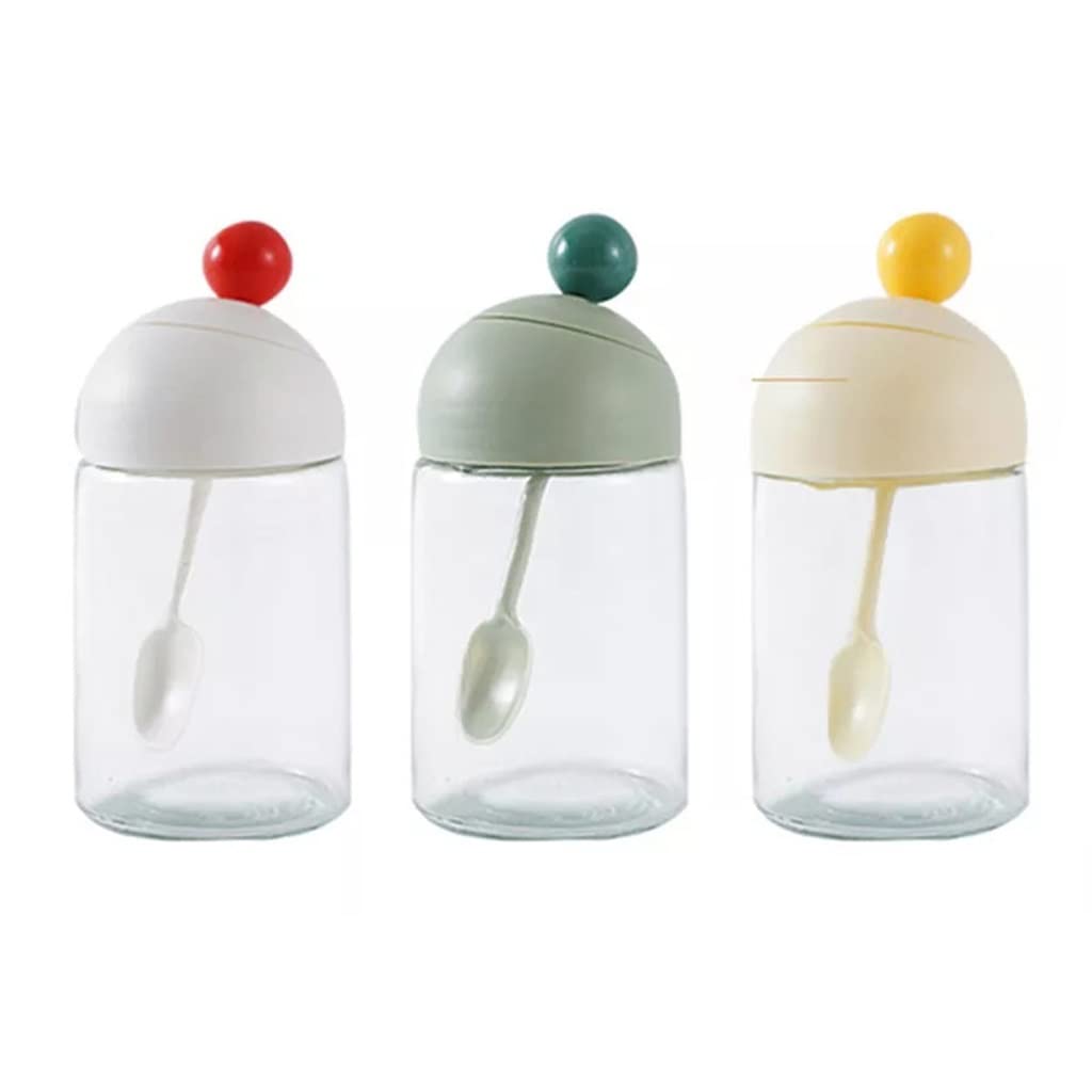 IANSHFKN Glass Seasoning Jar With Lid Salt And Pepper Shaker Set Vinegar Oil Soy Sauce Bottle Sugar Bowl Kitchen