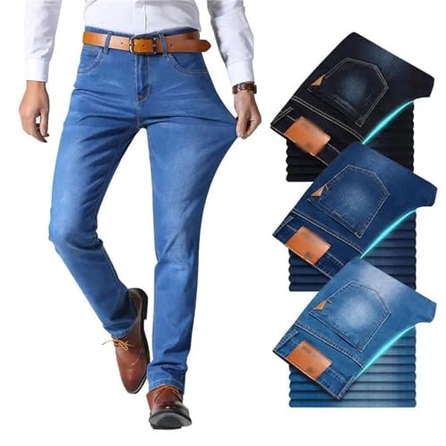 Classic Men's Jeans Business Casual Stretch Slim Fit Jeans2