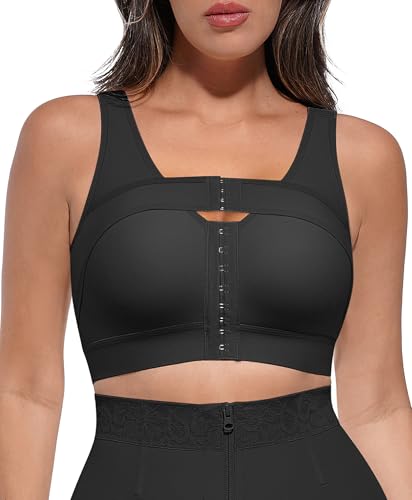 FeelinGirl Front Closure Posture Corrector Bra for Women Post Surgery Compression Bra with Breast Support Band