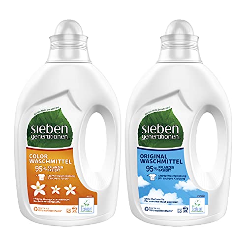 Sieben Generationen Waschmittel 2er Set Organical Free & Clear (1 x 500 ml) + Color Fresh Orange & Blossom Scent (1 x 500 ml) Cover
