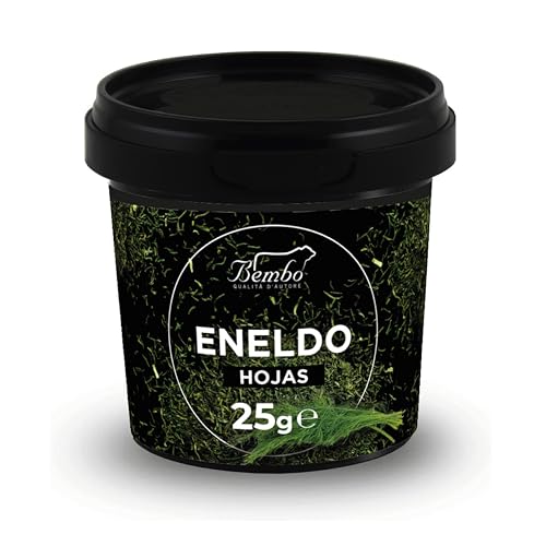 Hojas de Eneldo 25 g | Hierba Natural y Aromática | Sin glutamatos, antiaglomerantes, colorantes | Envase anti luz, anti oxidación, reciclable y reutilizable