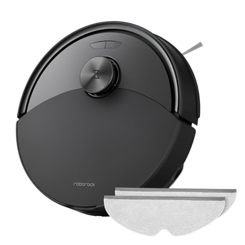 roborock Q10 S5-Set Saugroboter mit Wischfunktion, 10.000 Pa Saugkraft, Dual Anti-Tangle System, Auto Lifting Mopping, Ideal für Tierhaare&Teppiche&Hartböden (Schwarz)