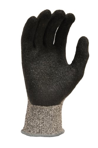 Best Cyber Monday 🔥 G & F 22600M Cutshield Cut Resistant Level 5 Work Gloves, Rubber Coated, Grey, Medium