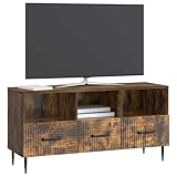 vidaXL TV-Schränk Geräucherte Eiche 102 x 34,5 x 50 cm Holzwerkstoff, Vintage Stil Schrank, rechteckiger Mediacenter, viel Stauraum, schickes Wohnzimmer Unterhaltungszentrum