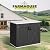 YITAHOME Outdoor Resin Storage Sheds with X-Shaped Lockable Door, 39 in Height Lockable Waterproof Horizontal Shed w/o Shelf?Easy to Assemble Shed Storage for Garden Tools, Dark Gray