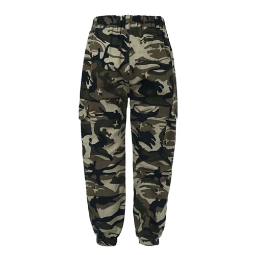 Boys Kids Loose Baggy Cargo Pants High Waist Joggers Trousers Sweatpants School Casual Wear2