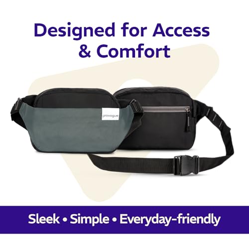 Image of Provogue Rover Waist Bag for Men & Women, Crossbody Waist Pouch with Zippered Compartments & Adjustable Strap,Multipurpose Fanny Pack for Travel & Outdoor Activities Chest Bag