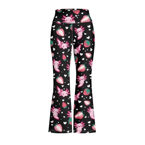 Cozeyat Girl's Flare Leggings High Waisted Yoga Pants Stretchy Bootcut Leggings Full Length Bell Bottoms 5-14 Years