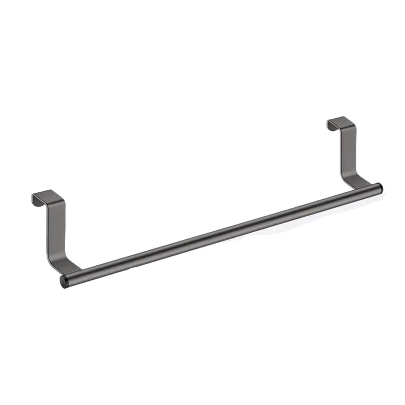 Bathroom towel rail Stainless Steel Over Door Towel Rack Bar Holders for Universal Fit on Cabinet Cupboard Doors(Black 36cm)