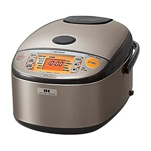 Zojirushi NP-HCC10XH Induction Heating System Rice Cooker and Warmer, 1 L, Stainless Dark Gray